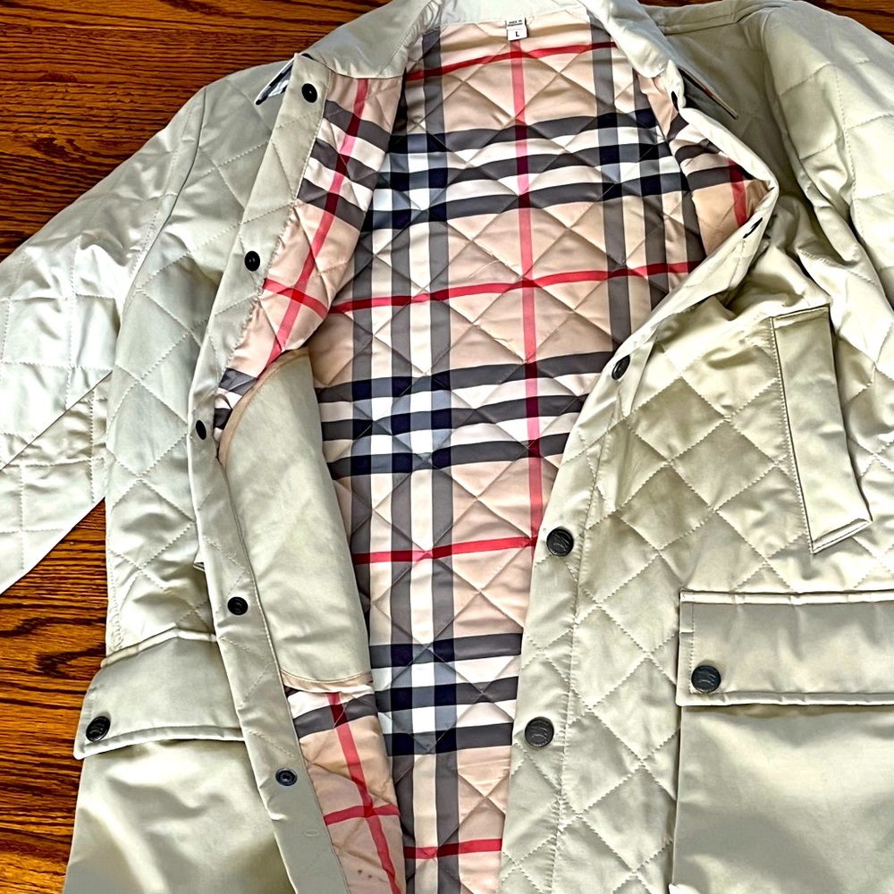Men’s large quilted Burberry coat